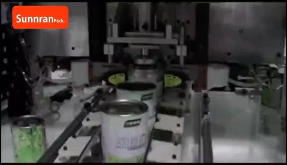 Küçük Yuvarlak Teneke Kutu Yapma Makinesi 35CPM 1L Boya Kutusu İçin Otomatik